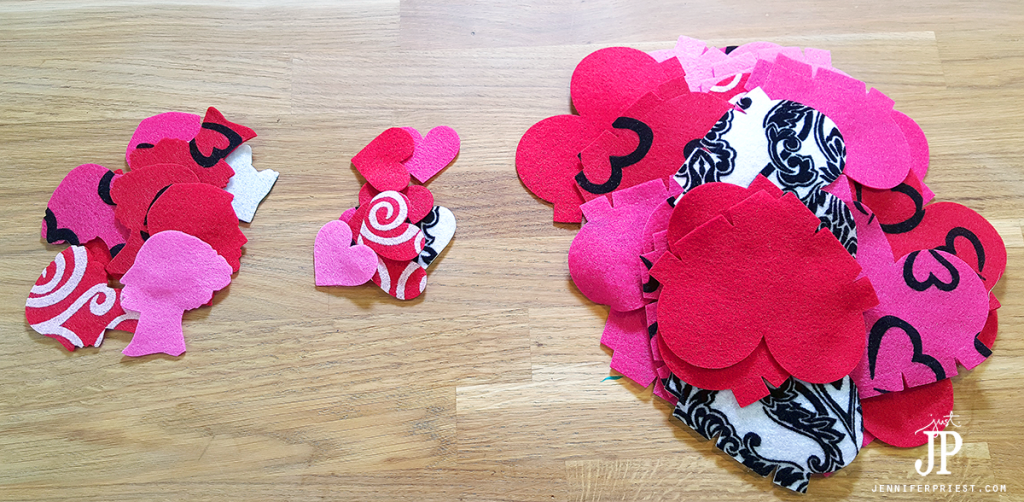 Die-cut-hearts-for-DIY-Felt-Heart-Valentines