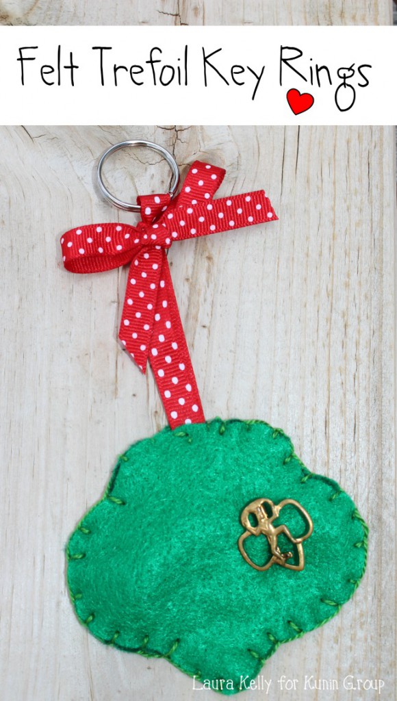 Kunin Felt Girl Scout Trefoil Key Ring