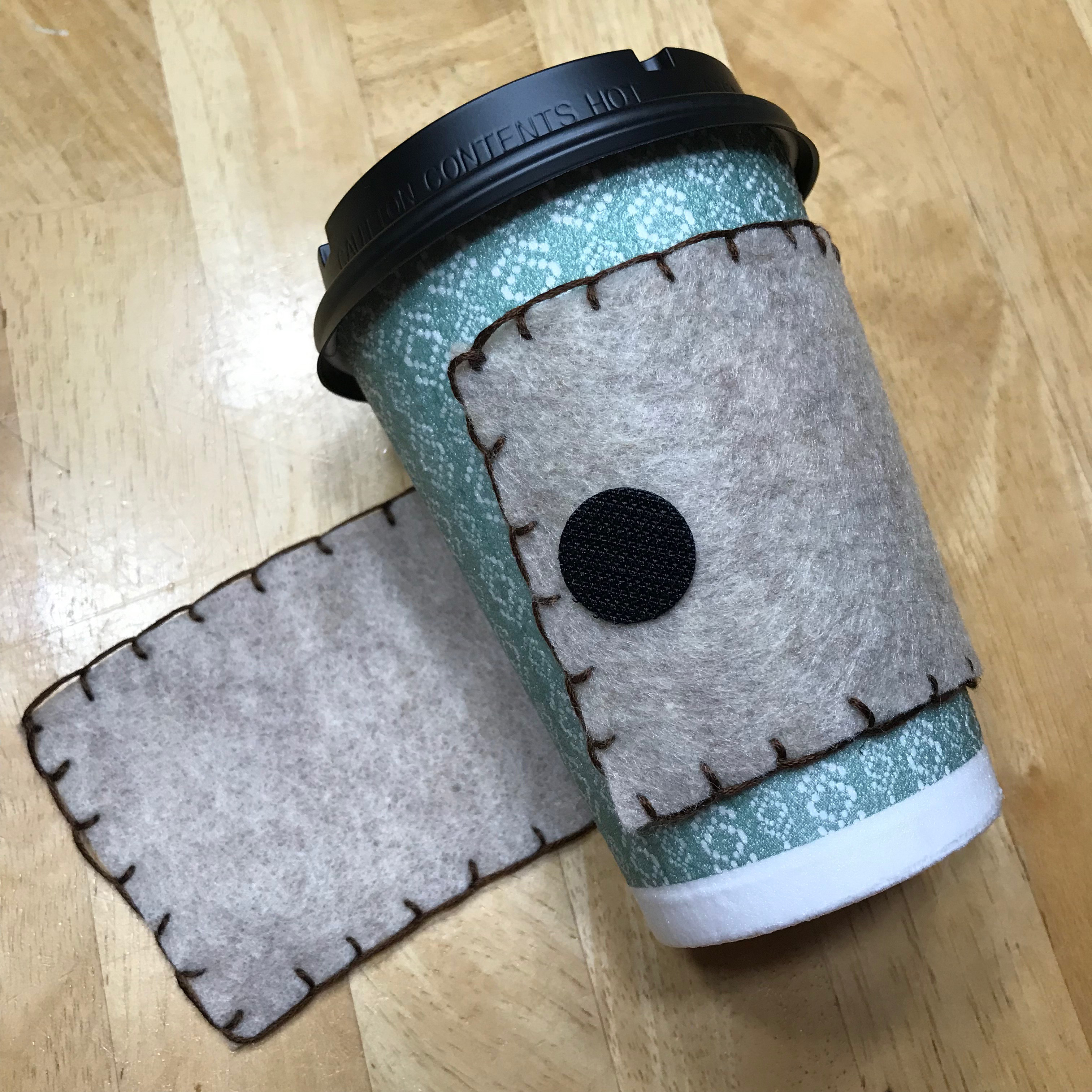 Felt Sleeve attached to cup