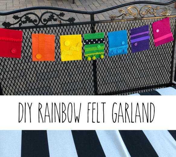 DIY Rainbow Felt Garland