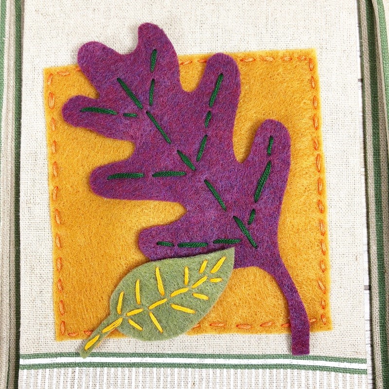 Embroidered Leaves