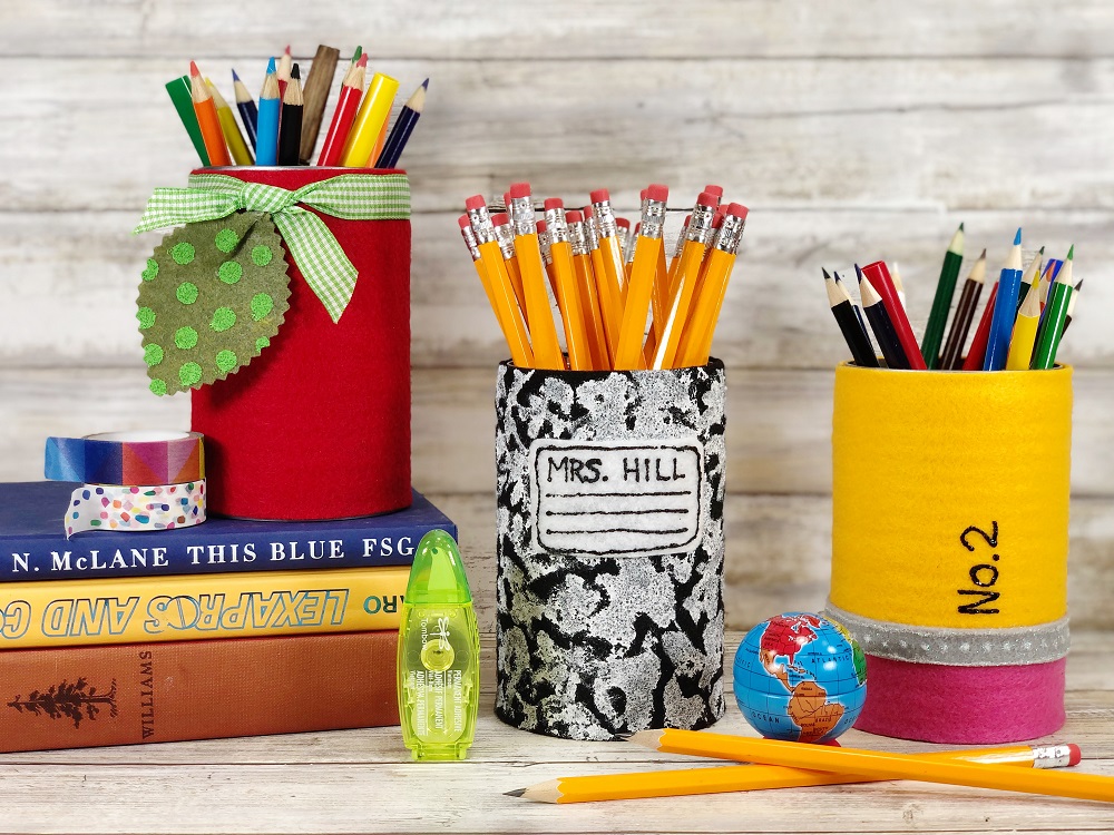 Recycled Tin Can Felt Pencil Holders - Kunin Felt