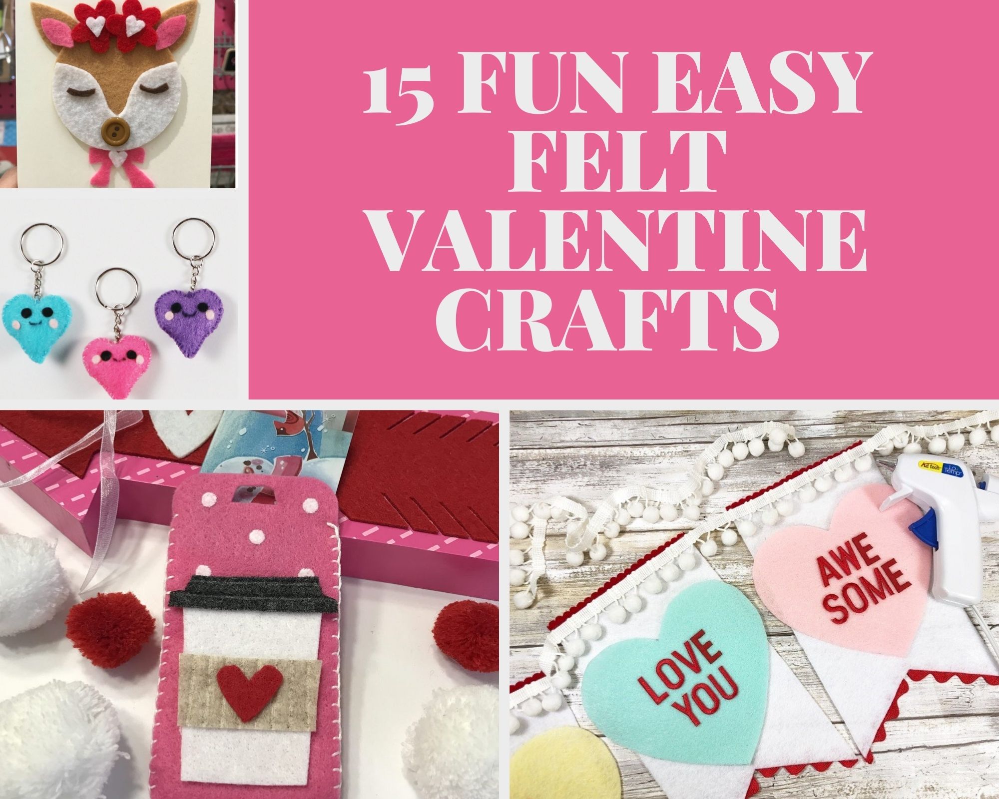 How to sew felt candy hearts