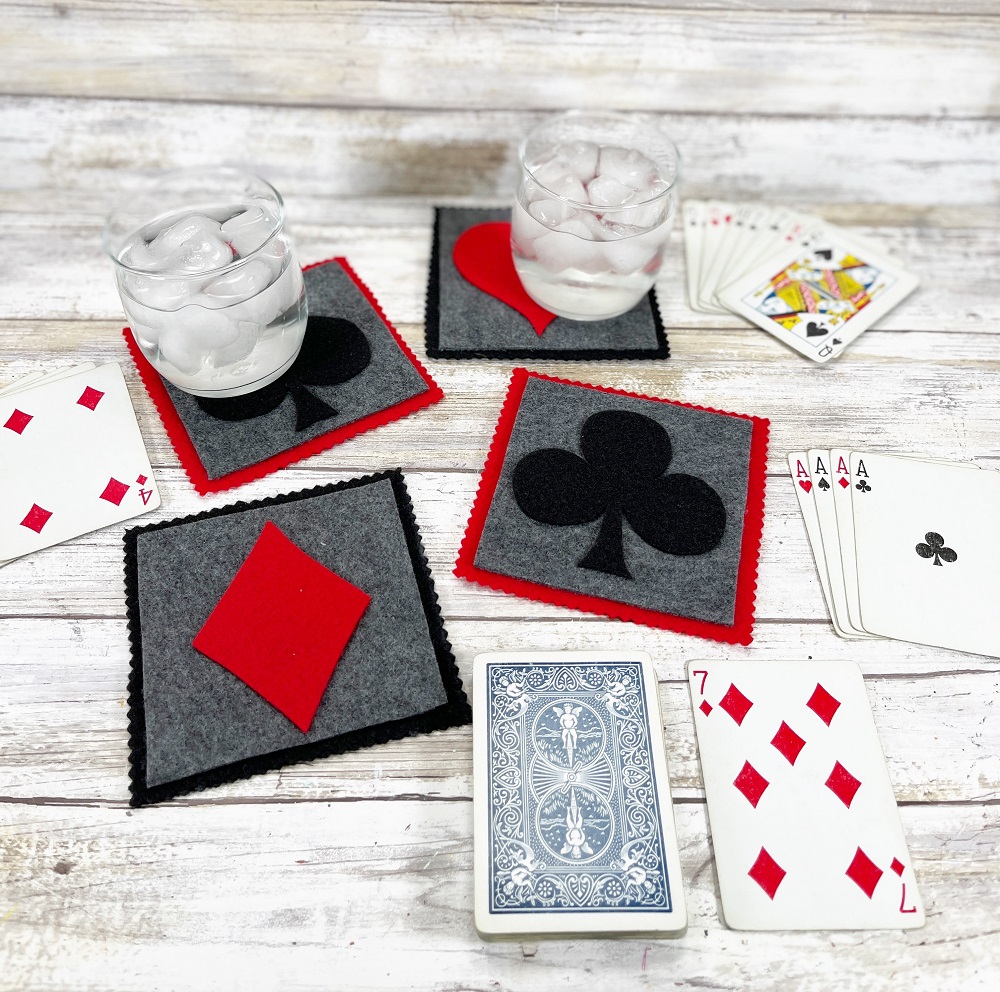 Playing Cards Inspired Coasters - Kunin Felt
