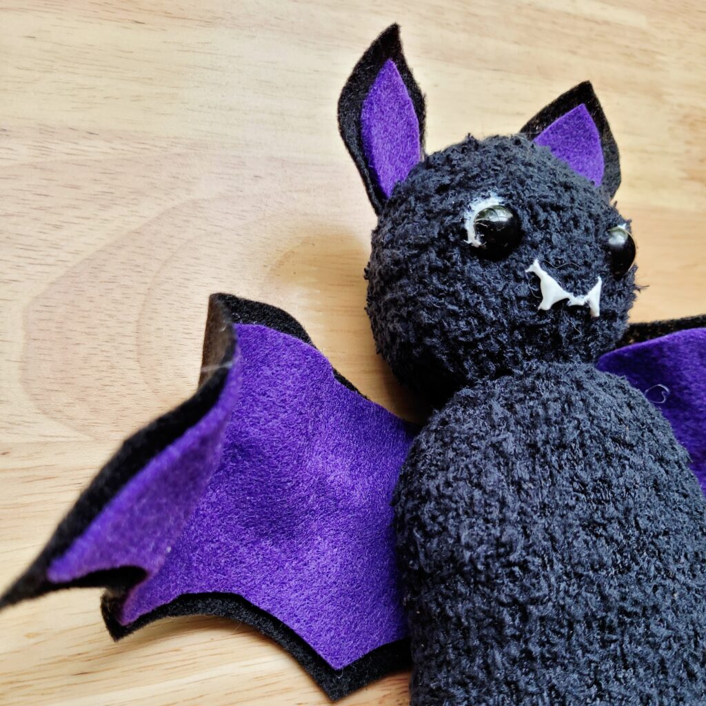 Glue on Wings of Bat Stuffie